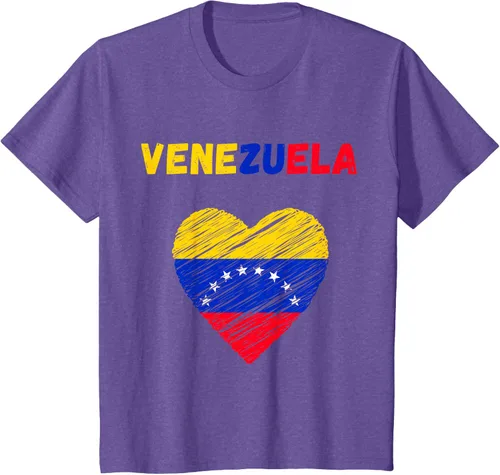 Vista 68 de Camiseta con la bandera venezolana con corazón de Venezuela, Negro
