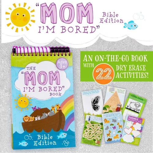 Vista 2 de Libro de Actividades para Niños "Mamá, Estoy Aburrido" de Squirrel Products, Divertido Juguete Reutilizable de Borrado en Seco - Esenciales