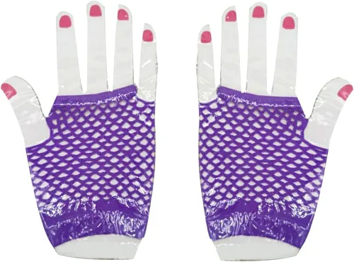 Vista 3 de ink2055 Guantes de malla de malla sin dedos para fiesta de despedida de soltera