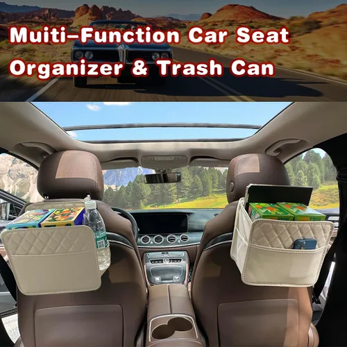 Vista 7 de Witaxima Organizador de asiento trasero de automóvil mejorado con bolsillos de almacenamiento, organizador multiusos para colgar del automóvil