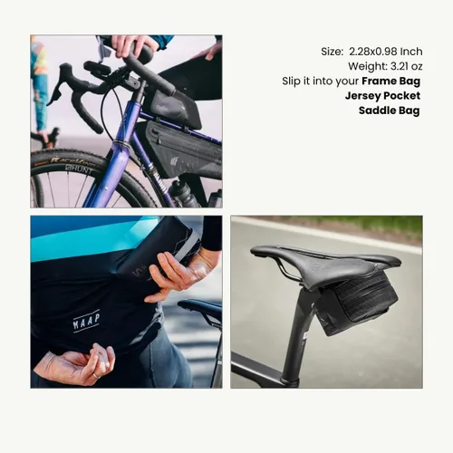 Vista 3 de Kit de reparación de pinchazos de neumáticos sin cámara - para neumáticos de bicicleta de carretera y montaña - herramienta de inserción funciona