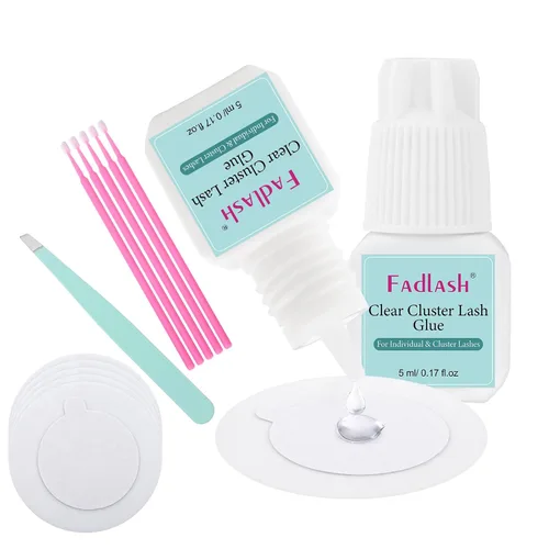 Vista 83 de FADLASH Extensiones de pestañas postizas en abanico con base puntiaguda 10D, extensiones de pestañas postizas de tallo medio, extensiones