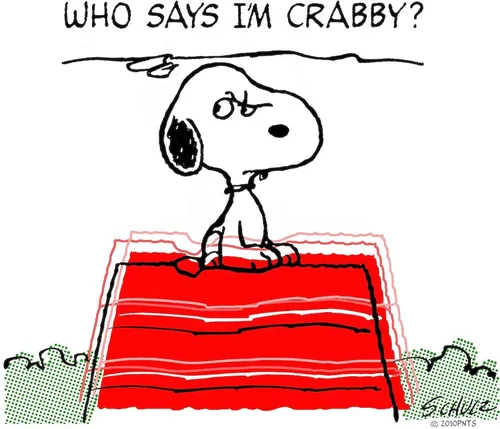 Vista 3 de CafePress Crabby Snoopy - Taza de café de cerámica (11 oz)