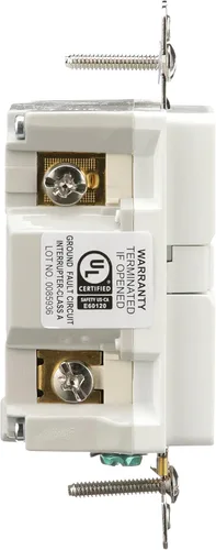 Vista 5 de Eaton TWRSGF20W GFCI - Receptáculo dúplex resistente a manipulaciones y a la intemperie, 20 A -125 V, con placa de pared de tamaño estándar