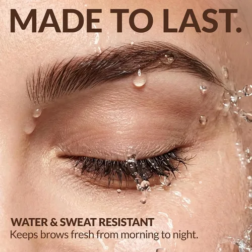 Vista 6 de BEPHOLAN Lápiz de cejas marrón líquido de 4 tenedores y punta de pincel preciso, cejas naturales similares al cabello, larga duración durante todo