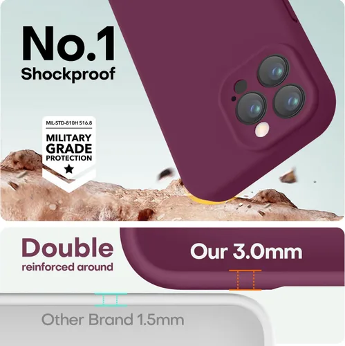 Vista 261 de LOVE 3000 Diseñada para Funda iPhone Air, Silicona Premium [Compatible con Magsafe][Forro de Microfibra Suave Anti-Rayones] Funda Protectora