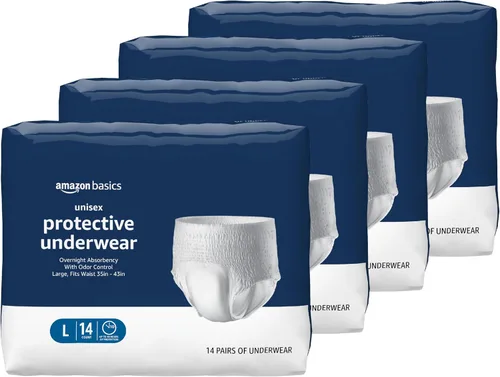 Vista 14 de Amazon Basics Ropa interior protectora unisex, absorción nocturna, extragrande, 12