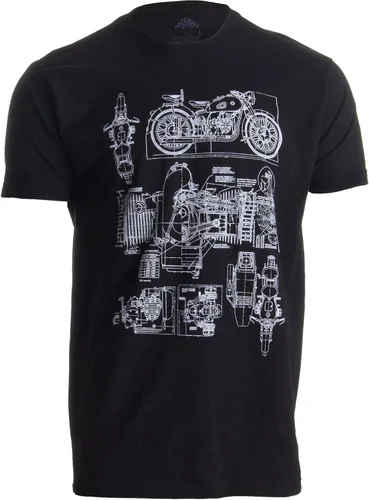 Vista 2 de M-72 Diagrama de soplado de motor de motocicleta, camiseta unisex