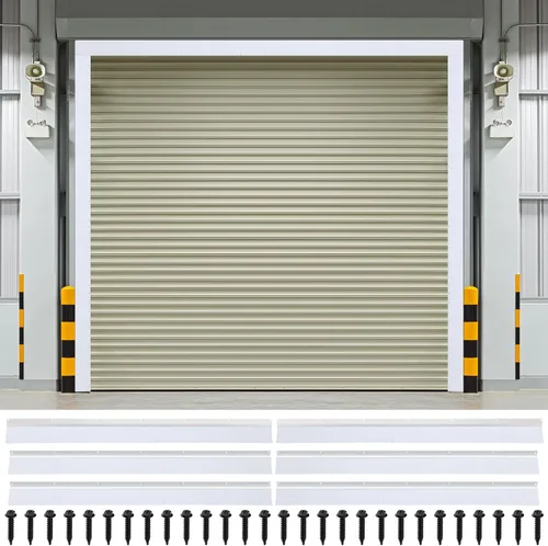 Vista 19 de DoubleFill Kit de sello de cepillo para puerta de garaje de 8 x 8 pies, sello de puerta enrollable de 2 pulgadas con riel de aluminio, cepillo