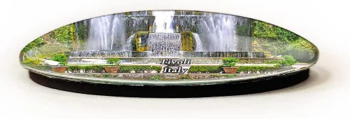 Vista 2 de Tivoli Italia imán imán nevera refrigerador congelador imán pegatinas recuerdo decoración oval cristal imán cocina pizarra blanca