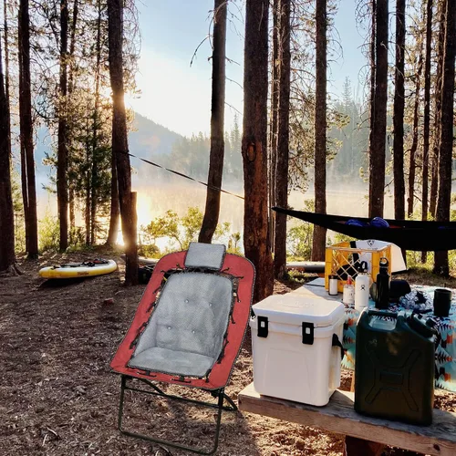 Vista 2 de Zenithen Silla elástica rectangular portátil plegable y duradera para interiores y exteriores, para juegos, camping, dormitorios y dormitorios