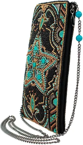 Vista 4 de Mary Frances Lone Star Crossbody Clutch, llavero y bolsa de teléfono estilo Western Bolso de mano, opciones de color negro y multicolor