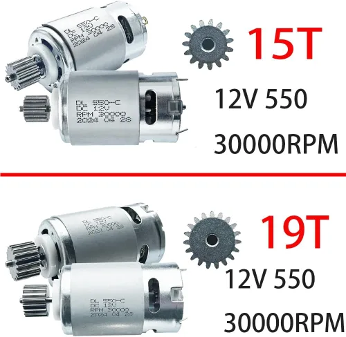 Vista 2 de 12V RS550 30000RPM 00968-9015 Motor 7R de alta velocidad (15T) para ruedas eléctricas niños paseo en coche actualización para Fisher Price/Jeep