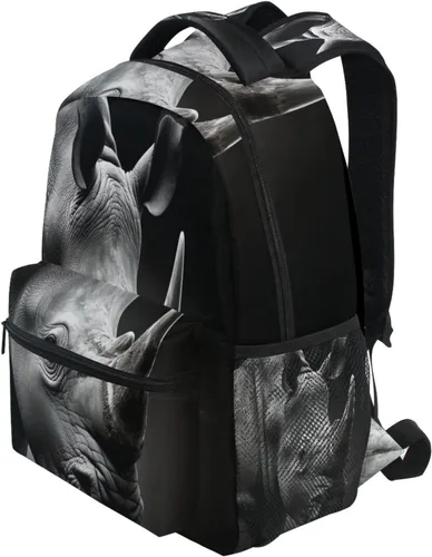 Vista 3 de Nander Mochila de viaje con mapa del mundo, pintura escolar, mochila para computadora portátil, mochila universitaria para mujeres, hombres, niños