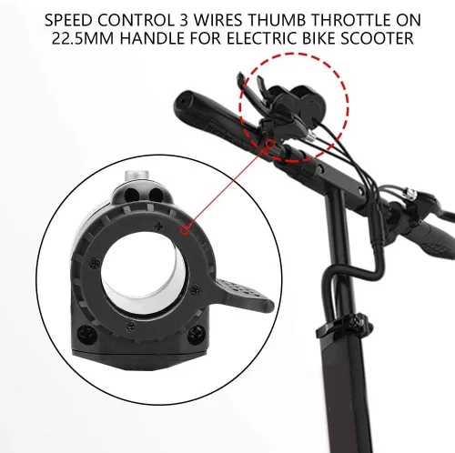 Vista 7 de Acelerador de pulgar, control de velocidad de acelerador de pulgar de 3 alambres para scooter eléctrico (derecha), acelerador de pulgar de 3 pines
