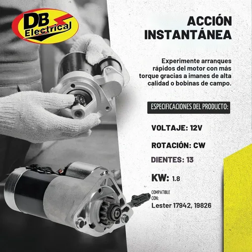 Vista 3 de DB Electrical 410-48112 Arranque Compatible con/Reemplazo para Frontier 4.0L Pickup & Xterra 2005-2015/Pathfinder 2005-2012/Equator