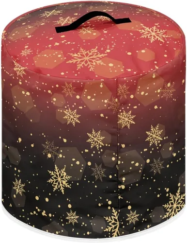 Vista 2 de Cubierta antipolvo para electrodomésticos de cocina con estampado de copos de nieve de Navidad, olla a presión eléctrica de 3 cuartos de galón, olla