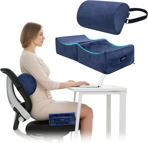 Vista 6 de AOSSA BBL Pillow After Surgery, cojín brasileño de levantamiento de glúteos + cojín de apoyo de espalda, almohadas de espuma para sentarse a