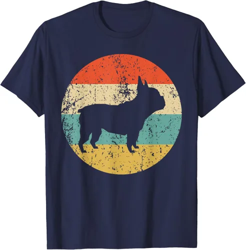 Vista 73 de Camiseta de perro retro de Bulldog Francés Negro