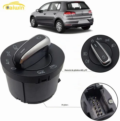 Vista 5 de 5ND941431B - Interruptor de control de faros delanteros antiniebla, interruptor integrado compatible con Volkswagen VW 2009-2012 CC, 2007-2012 Eos