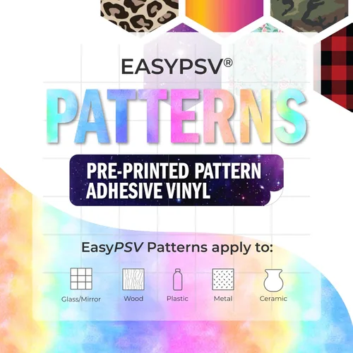 Vista 6 de Siser EasyPSV Patterns - Rollo de vinilo permanente autoadhesivo para manualidades (sarape)