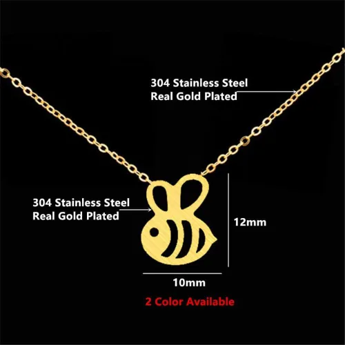 Vista 5 de TPS 2023 - Collar de abejas, con forma de bonito dije de insecto, collar largo para mujeres y niñas