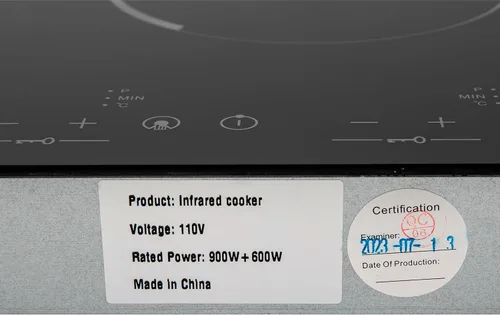 Vista 7 de Estufa eléctrica de 2 quemadores - Placa de cocina portátil de 20 pulgadas con pantalla LED, bloqueo de seguridad para niños y temporizador, cocina