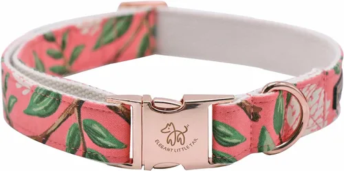 Vista 32 de Elegant little tail Collar para perro de Pascua, collar de perro con estampado de huevos de conejo, collar para mascotas, collar rosa para perros