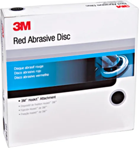 Vista 2 de 3M Hookit - P80D, disco de arena abrasiva, rojo, 6 pulgadas., Grado: P400