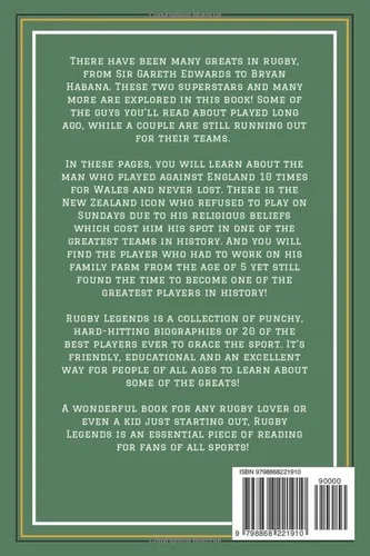 Vista 2 de Rugby Legends 20 Inspiring Biographies For Kids - The Greatest Rugby Players Of All Time