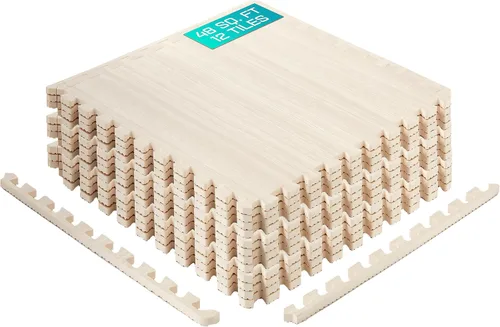 Vista 12 de Yes4All Alfombrillas Entrelazadas de EVA, Baldosas de Suelo tipo Rompecabezas, Acolchado de Suelo de Espuma con Borde para Muebles, Espacio
