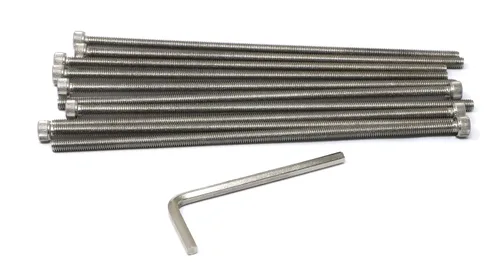 Vista 130 de iexcell Kit de tornillos de cabeza hexagonal de acero inoxidable 304, 100 unidades M2 x 0.157 in, paso de rosca de 0.016 in