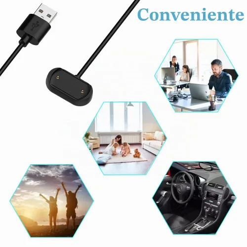 Vista 6 de Cable de carga para Amazfit Bip 5/3/U, T-Rex Pro, GTR Mini, GTR 2/2e, GTS 4 Mini, GTS 2/2e Smartwatch (paquete de 2, 3.3 pies/39.4 in)