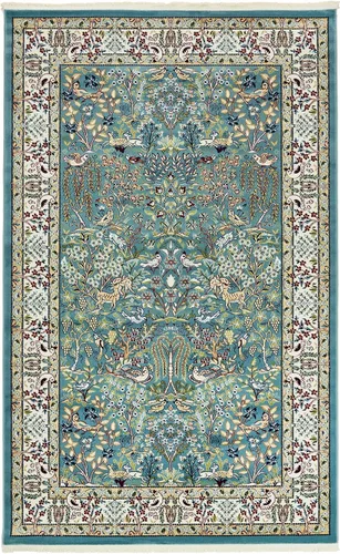 Vista 37 de Unique Loom Colección Narenj - Alfombra de área - Bristol (2' 2" x 3' 1" ovalada, azul/beige)