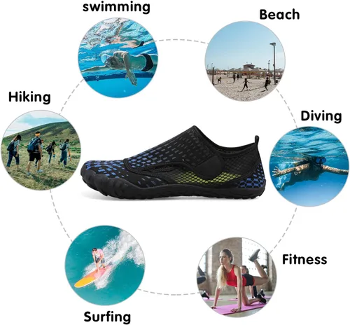 Vista 6 de Centipede Demon - Zapatos de agua para natación para mujeres y hombres, de secado rápido, descalzos, tenis acuáticos para playa, senderismo, buceo