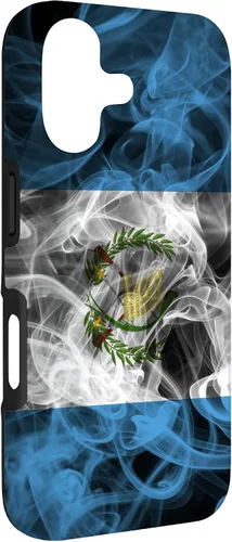 Vista 3 de Smoke Guatemala Flag - Funda para iPhone 17 con diseño de nube de orgullo ahumado
