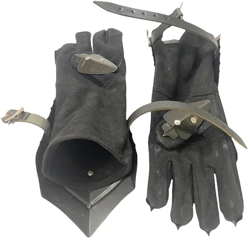 Vista 5 de ADVIK ENTERPRISES Guantes medievales Nazgul Guanteletes de acero de armadura medieval Guantes Cruzados Larp Guanteletes Guantes medievales Par