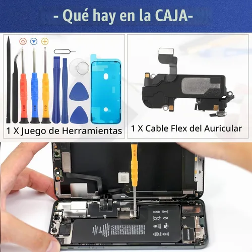 Vista 7 de Altavoz auricular para iPhone 12 Pro Max Reemplazo de altavoz de oído para iPhone 12 Pro Max reemplazo de altavoz sensor de proximidad luz cable