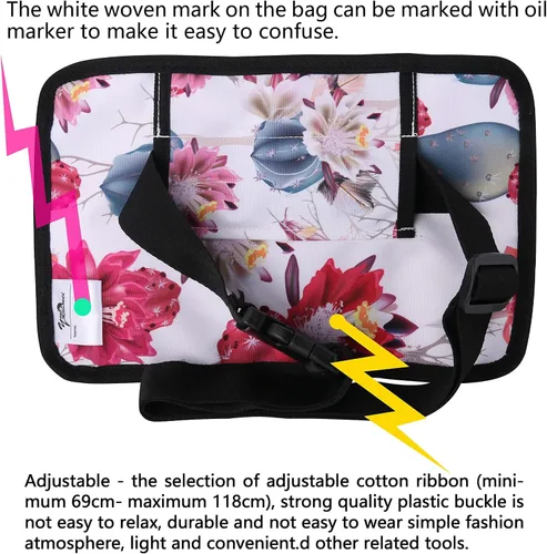 Vista 3 de Bolsa de botella de masaje - Funda para terapeuta para loción y aceite, color flor (9d3KD-Hua)
