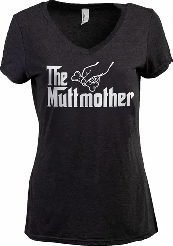 Vista 48 de The Dogmother Divertida camiseta con cuello en V para mujer, con cuello en V (italiano) Greyhound