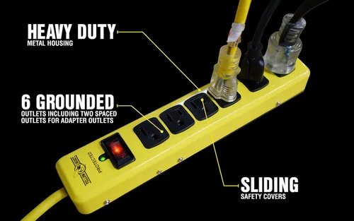Vista 3 de Yellow Jacket 5138N - Protector de sobretensiones de cableado, con cable de 15 pies, 6 enchufes