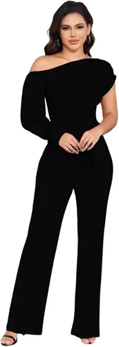 Vista 4 de DeftSharp Overol largo y elegante para mujer, sexy, para cóctel, fiesta, club, casual, para trabajo