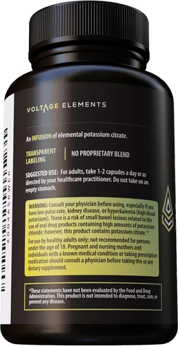 Vista 9 de Citrato de potasio 1430mg – Equilibrio de electrolitos, salud renal