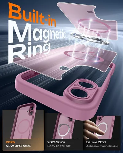 Vista 16 de TOCOL Funda para iPhone 11, compatible con Magsafe, protección completa de cámara, imanes integrados, protección contra caídas, funda translúcida