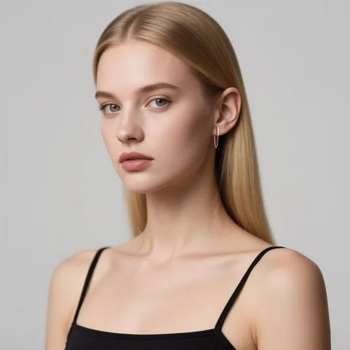 Vista 3 de Reffeer Aretes de plata de ley 925 maciza, aretes minimalistas con cadena para mujer