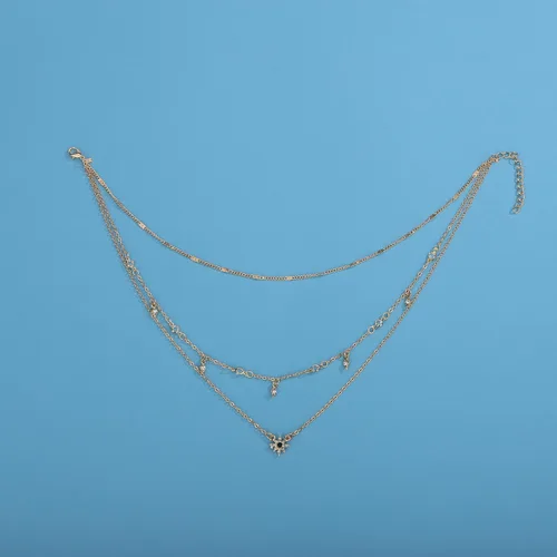Vista 3 de Collar dorado con estrella solar para mujer, collares de moda para mujeres hermosas, Metal