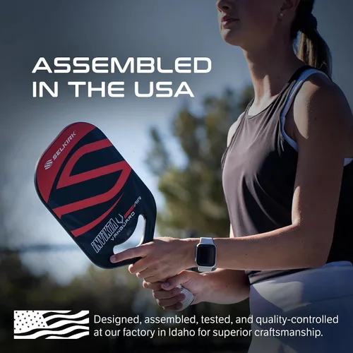 Vista 4 de Selkirk Sport Vanguard Power Air Paletas de pickleball Paleta de pickleball de fibra de carbono Moldeo 360 Proto y perímetro de espuma flexible