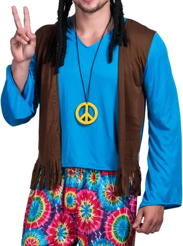 Vista 5 de EraSpooky Disfraz de amor hippie para hombre adulto