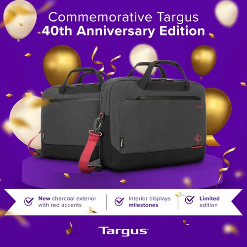 Vista 6 de Targus Maletín EcoSmart Cypress para el 40 aniversario, se adapta a portátiles de hasta 15.6 pulgadas, mochila ecológica hecha de 21 botellas de PET