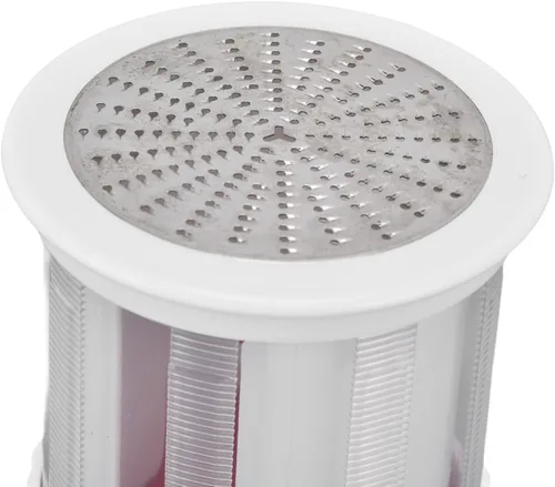 Vista 9 de Rallador de queso para cocina, ralladores de mantequilla de acero inoxidable, rallador cilíndrico de mano para frutas y verduras, triturador
